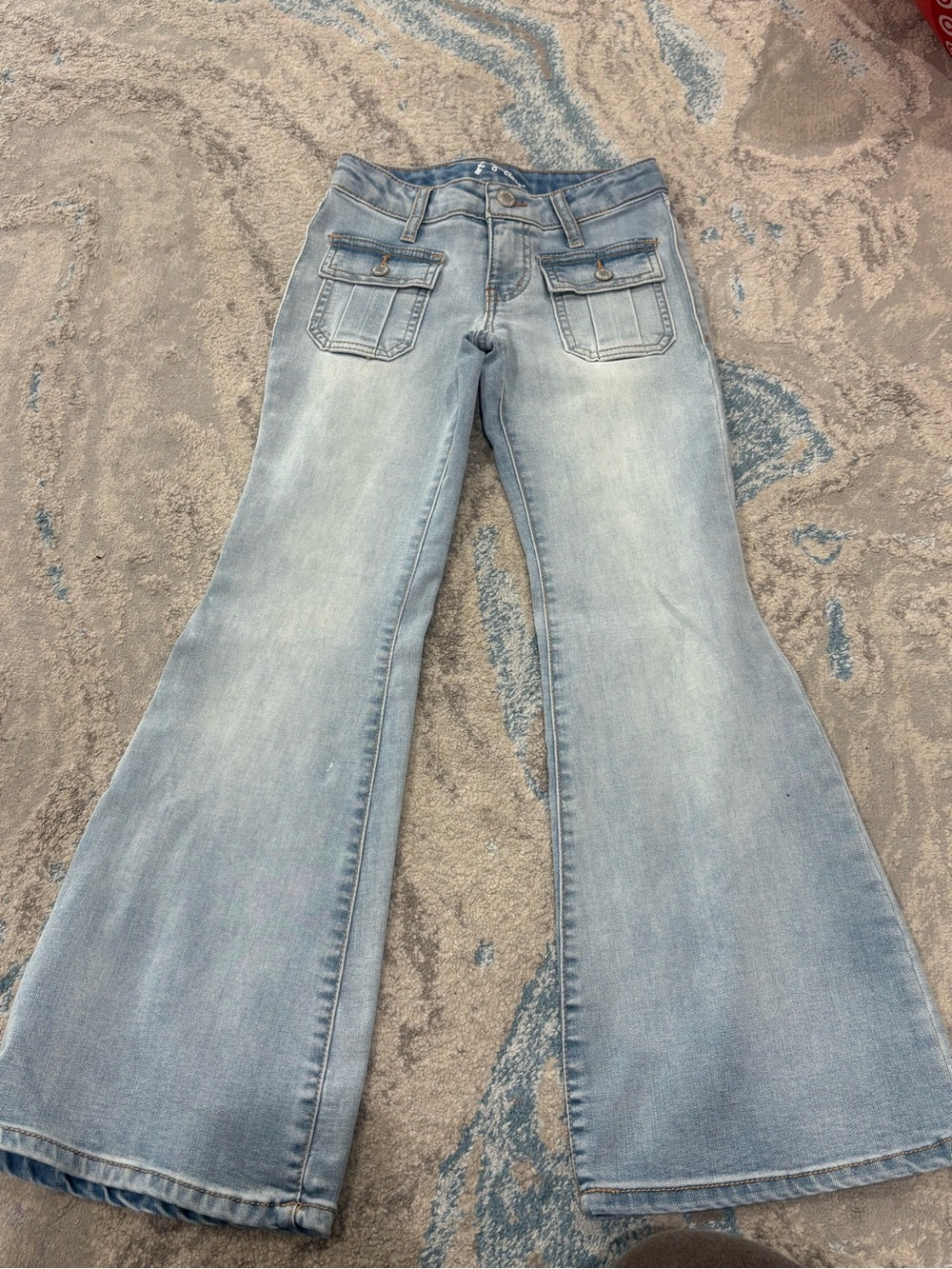 art class Light Wash Flared Jeans for Kids